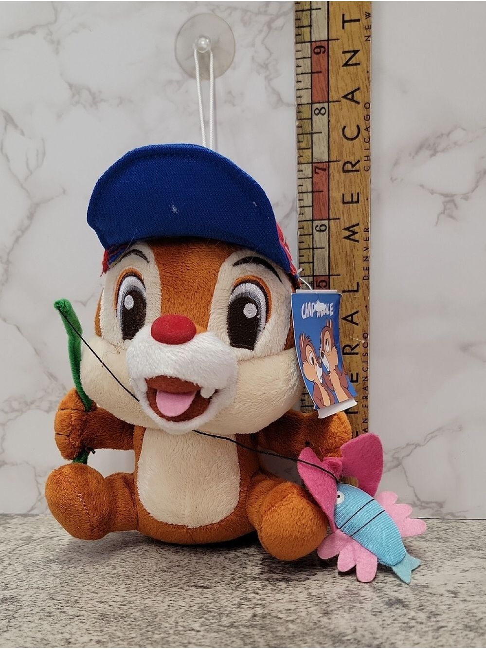 Vintage Hong Kong Disney Chip 'n' Dale Fishing for Lobster Dale hanging plush - Picture 2 of 10